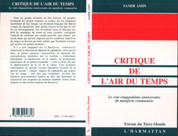 Produktbild: Critique de l'air du temps