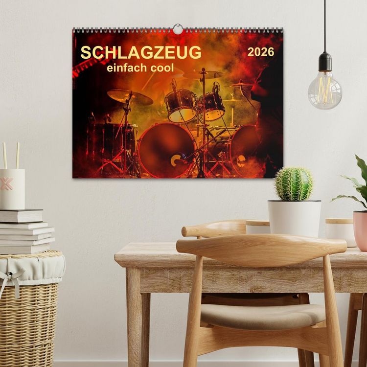 Produktbild: Schlagzeug - einfach cool (Wandkalender 2026 DIN A3 quer), CALVENDO Monatskalender