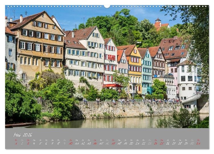 Produktbild: Zw&ouml;lf Monate in T&uuml;bingen (Wandkalender 2026 DIN A2 quer), CALVENDO Monatskalender