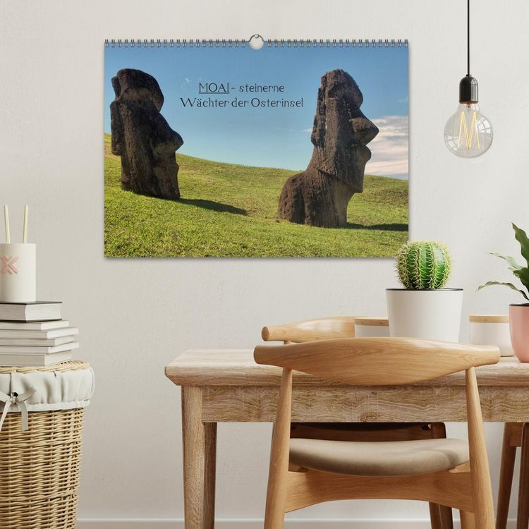 Produktbild: MOAI - steinerne W&auml;chter der Osterinsel (Wandkalender 2026 DIN A3 quer), CALVENDO Monatskalender
