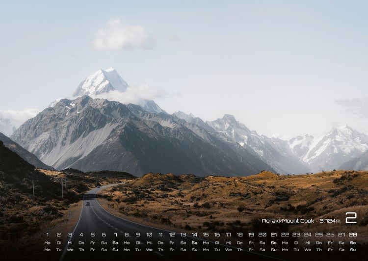 Produktbild: Neuseeland - Das Land der langen wei&szlig;en Wolke - 2027 - Kalender DIN A2