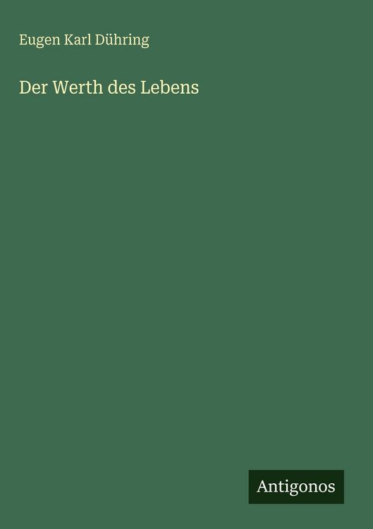 Produktbild: Der Werth des Lebens
