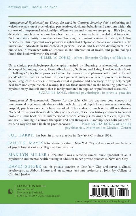 Produktbild: Interpersonal Psychoanalytic Theory for the 21st Century