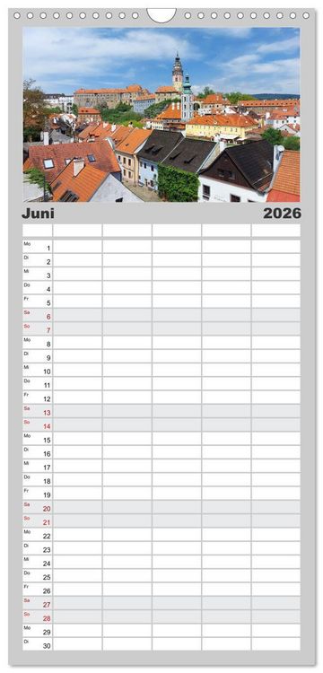 Produktbild: Familienplaner 2026 - Sch&ouml;nes Tschechien - Eine Rundreise mit 5 Spalten (Wandkalender, 21 x 45 cm) CALVENDO