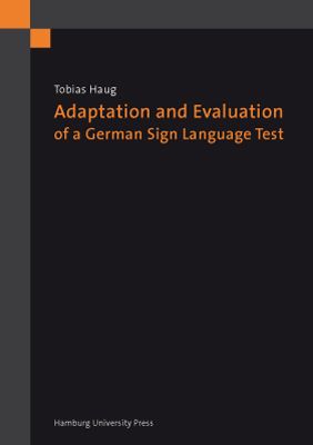 Produktbild: Adaptation and Evaluation of a German Sign Language Test