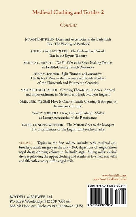 Produktbild: Medieval Clothing and Textiles, Volume 2