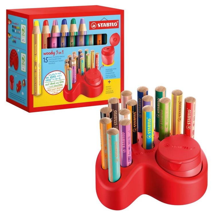Produktbild: Aquarellbuntstift woody 3 in 1