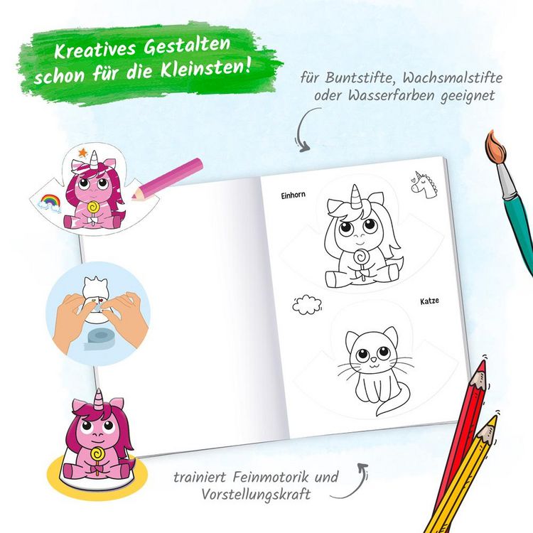 Produktbild: Tr&ouml;tsch Malbuch Bastelbuch Mein erstes Mal- und Bastelbuch Bunte Tierwelt