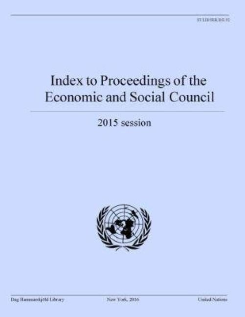 Produktbild: Index to Proceedings of the Economic and Social Council 2015
