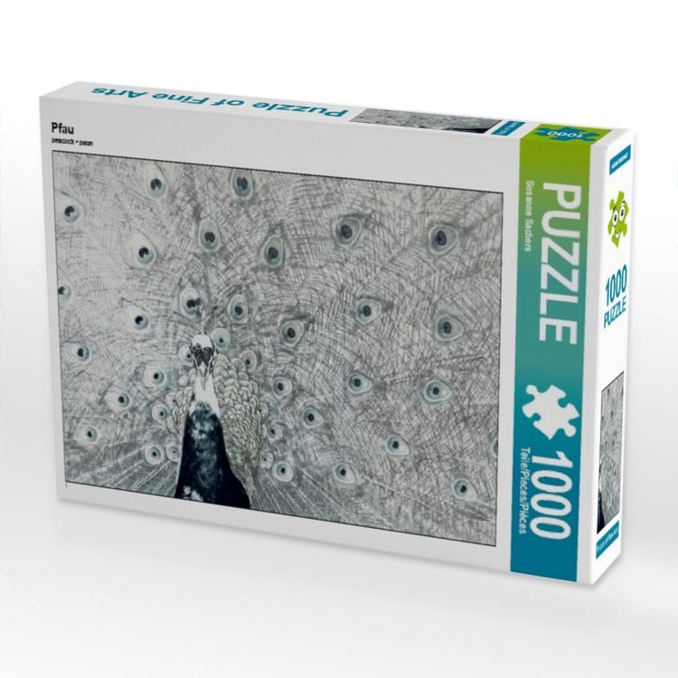Produktbild: CALVENDO Puzzle Pfau 1000 Teile Puzzle quer | 1000 Teile Lege-Gr&ouml;&szlig;e 64 &times; 48 cm Foto-Puzzle f&uuml;r gl&uuml;ckliche Stunden