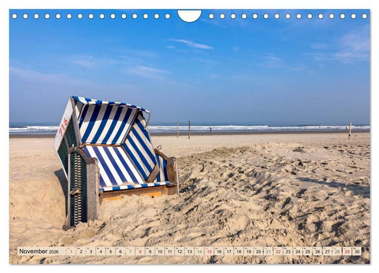 Produktbild: Norderney Spaziergang (Wandkalender 2026 DIN A4 quer), CALVENDO Monatskalender