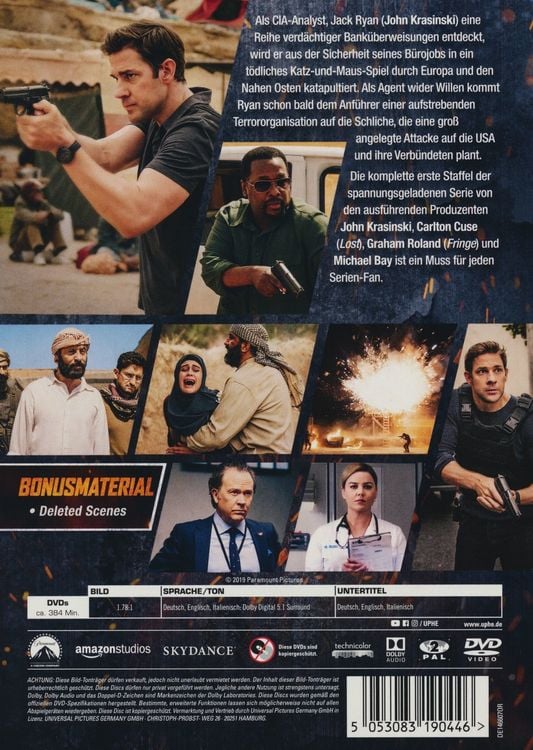 Produktbild: Tom Clancy's Jack Ryan - Staffel 1 [3 DVDs]