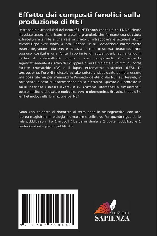 Produktbild: Effetto dei composti fenolici sulla produzione di NET