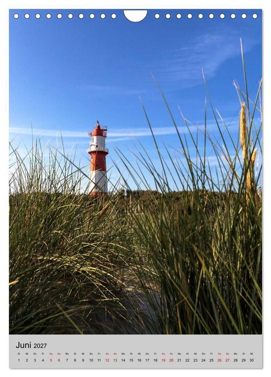 Produktbild: Leuchtt&uuml;rme an der Nordsee (Wandkalender 2027 DIN A4 hoch), CALVENDO Monatskalender