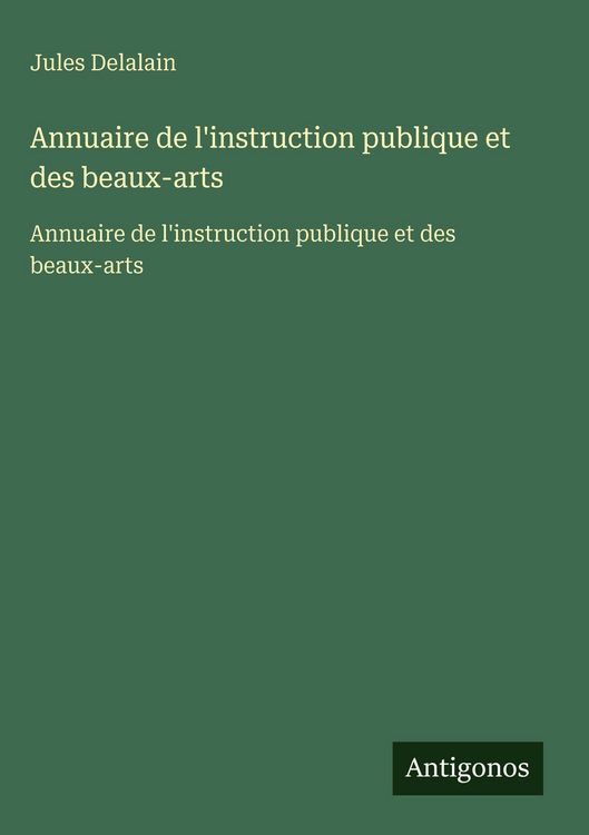 Produktbild: Annuaire de l'instruction publique et des beaux-arts