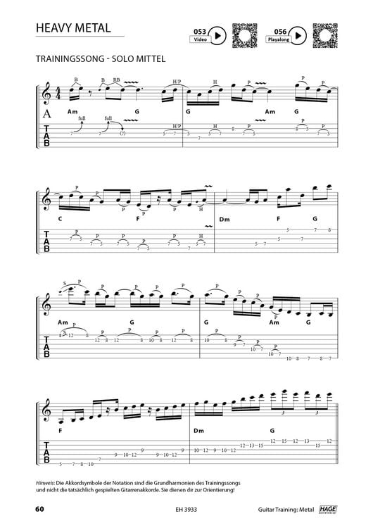 Produktbild: Guitar Training Metal (mit QR-Codes)
