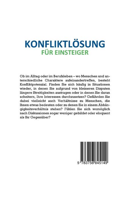 Produktbild: Konfliktl&ouml;sung f&uuml;r Einsteiger - Konflikte l&ouml;sen im Alltag, in Beziehungen und im Beruf
