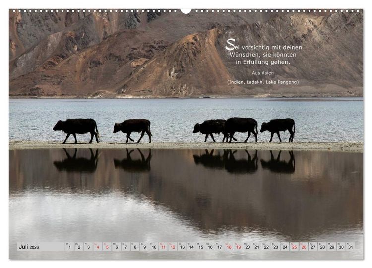 Produktbild: Lebensweisheiten aus aller Welt (hochwertiger Premium Wandkalender 2026 DIN A2 quer), Kunstdruck in Hochglanz
