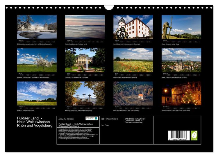 Produktbild: Fuldaer Land - Heile Welt zwischen Rh&ouml;n und Vogelsberg (Wandkalender 2026 DIN A3 quer), CALVENDO Monatskalender
