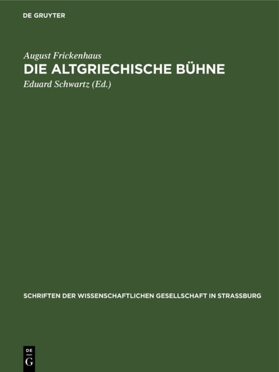 Produktbild: Die altgriechische B&uuml;hne