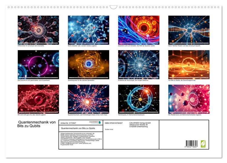 Produktbild: Quantenmechanik von Bits zu Qubits (Wandkalender 2026 DIN A2 quer), CALVENDO Monatskalender