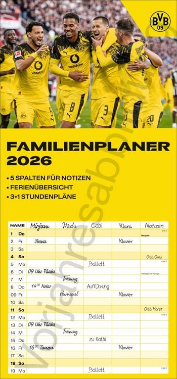 Produktbild: BVB Familienplaner 2027