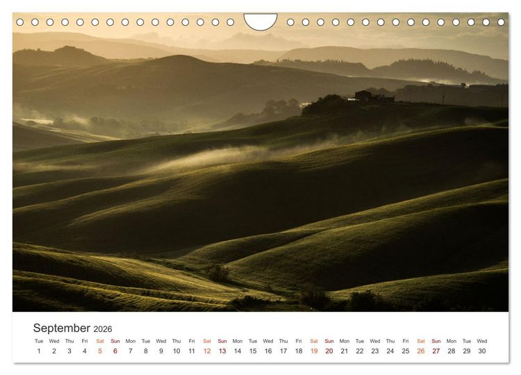 Produktbild: Tuscany A color palette (Wall Calendar 2026 DIN A4 landscape), CALVENDO 12 Month Wall Calendar