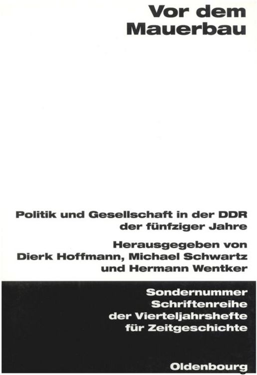 Produktbild: Vor dem Mauerbau