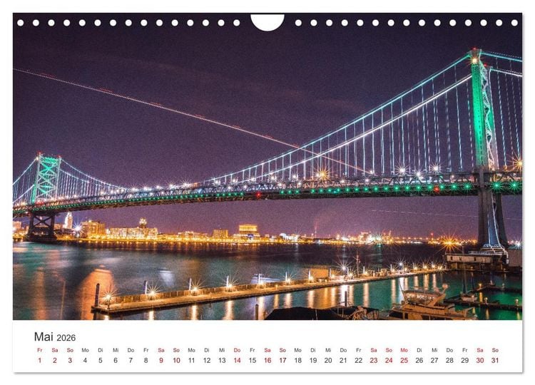 Produktbild: Philadelphia - The Birthplace of America (Wandkalender 2026 DIN A4 quer), CALVENDO Monatskalender