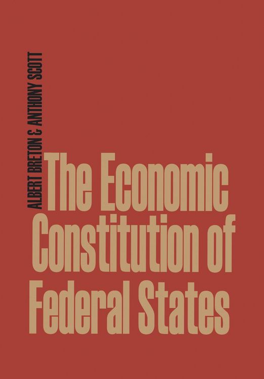 Produktbild: The Economic Constitution of Federal States
