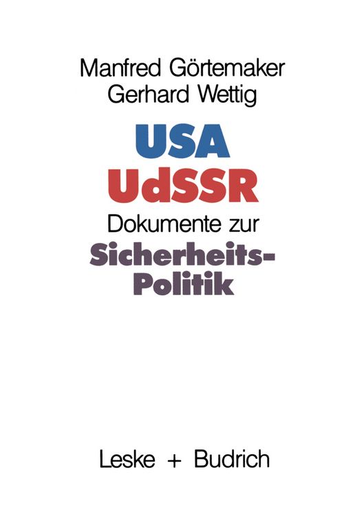 Produktbild: USA &mdash; Udssr
