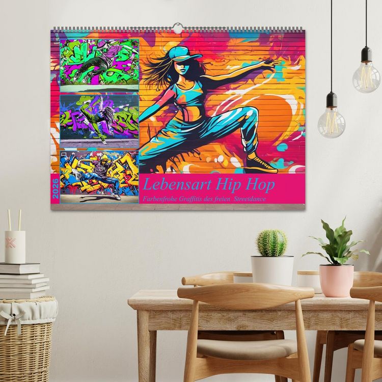 Produktbild: Lebensart Hip Hop (Wandkalender 2026 DIN A2 quer), CALVENDO Monatskalender