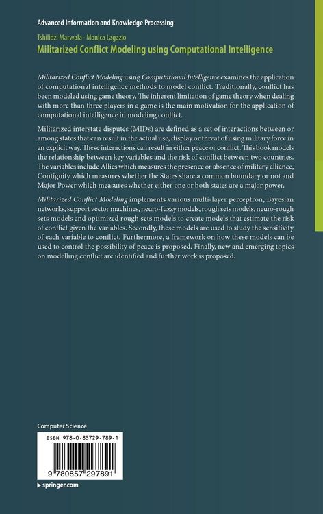 Produktbild: Militarized Conflict Modeling Using Computational Intelligence