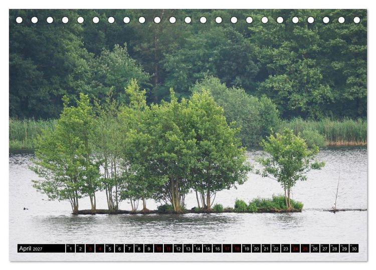 Produktbild: Naturparadies Mei&szlig;endorfer Teiche &ndash; Rund um den H&uuml;ttensee (Tischkalender 2027 DIN A5 quer), CALVENDO Monatskalender