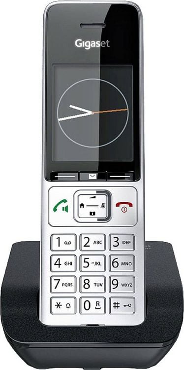 Produktbild: Gigaset COMFORT 500 DECT, GAP Schnurloses Telefon analog Babyphone, Freisprechen, f&uuml;r H&ouml;rger&auml;te kompatibel, Headsetanschluss, inkl. Mobilteil, mit
