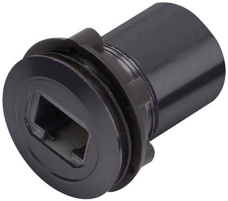 Produktbild: TRU Components RJ45-02-BK RJ-Einbaubuchse RJ45 CAT5 8/8 1417397 Buchse, Einbau Schwarz 1St.