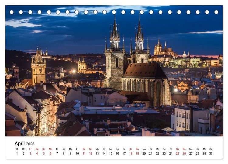 Produktbild: Lichter der Stadt (Tischkalender 2026 DIN A5 quer), CALVENDO Monatskalender