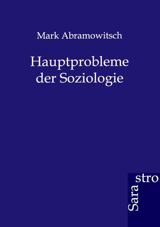 Produktbild: Hauptprobleme der Soziologie