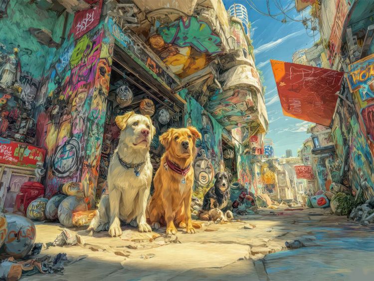 Produktbild: CALVENDO Puzzle Bunte Stadt | 1000 Teile Lege-Gr&ouml;&szlig;e 64x48cm Foto-Puzzle f&uuml;r gl&uuml;ckliche Stunden