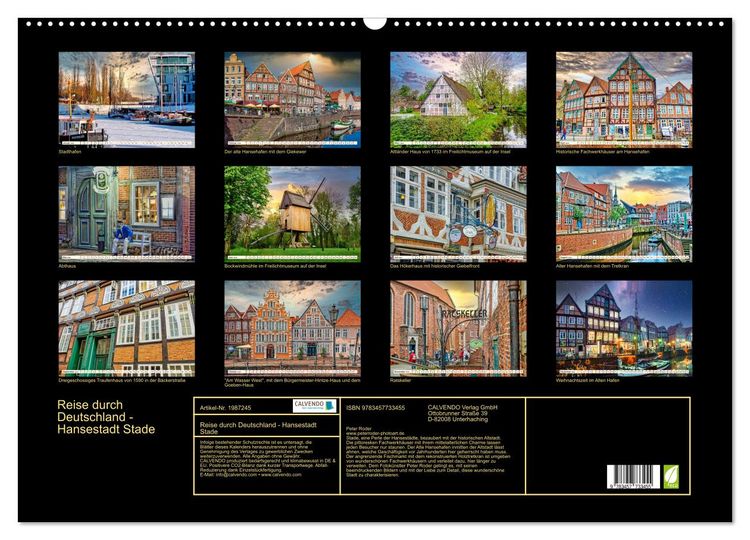 Produktbild: Reise durch Deutschland - Hansestadt Stade (Wandkalender 2026 DIN A2 quer), CALVENDO Monatskalender
