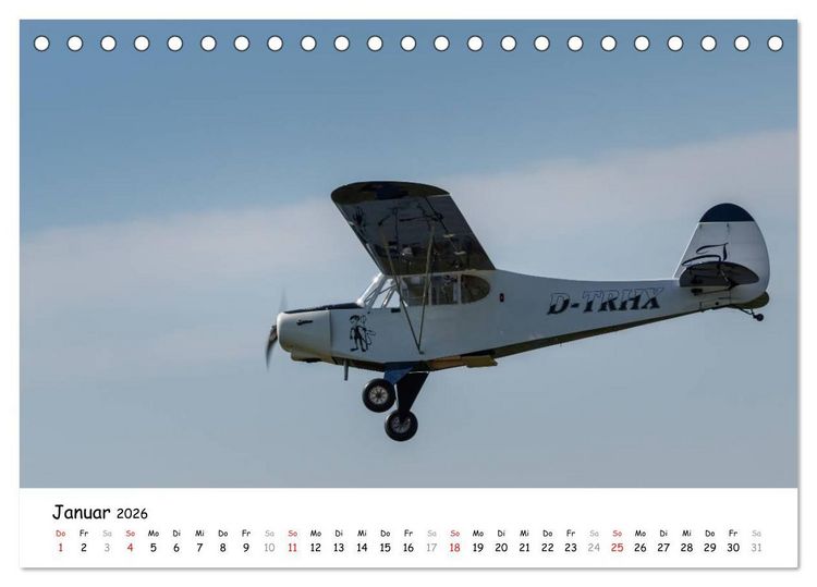 Produktbild: Tollk&uuml;hne Helden der Fliegerei - Modellflugzeuge in Aktion (Tischkalender 2026 DIN A5 quer), CALVENDO Monatskalender