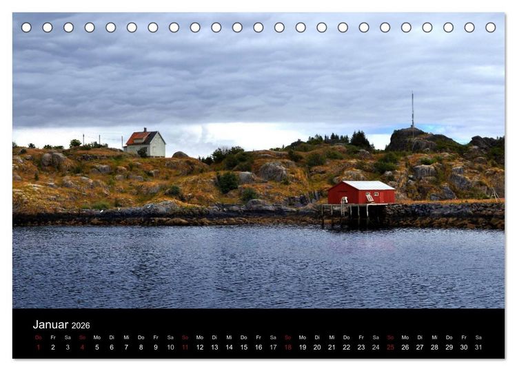Produktbild: An Norwegens K&uuml;sten (Tischkalender 2026 DIN A5 quer), CALVENDO Monatskalender