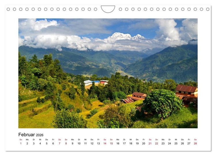 Produktbild: Nepal - Wanderparadies zwischen Annapurna & Everest (Wandkalender 2026 DIN A4 quer), CALVENDO Monatskalender