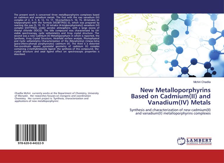 Produktbild: New Metalloporphyrins Based on Cadmium(II) and Vanadium(IV) Metals