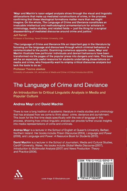 Produktbild: The Language of Crime and Deviance