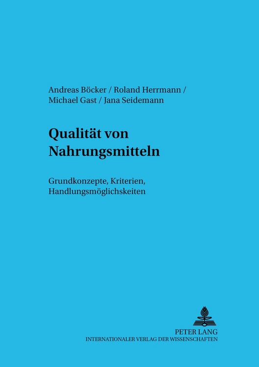 Produktbild: Qualit&auml;t von Nahrungsmitteln