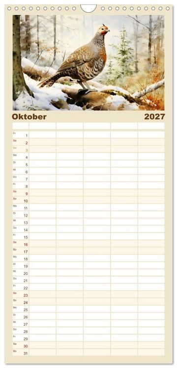 Produktbild: Familienplaner 2027 - Die Magie der Bergwelt mit 5 Spalten (Wandkalender, 21 x 45 cm) CALVENDO