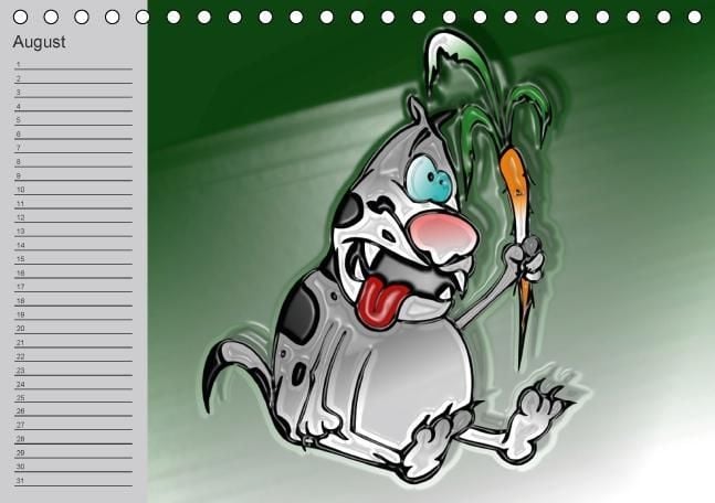 Produktbild: Hunde-Geburtstagskalender / Witziger Cartoon-Kalender (Tischkalender immerw&auml;hrend DIN A5 quer)