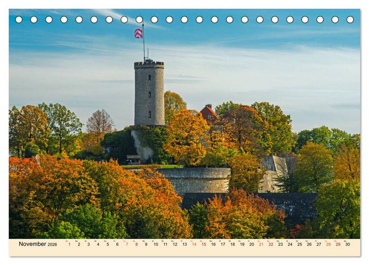 Produktbild: Bielefeld - Die freundliche Stadt am Teutoburger Wald (Tischkalender 2026 DIN A5 quer), CALVENDO Monatskalender