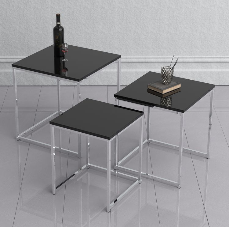 Produktbild: 3-tlg. Set Beistelltisch Couchtisch Sofatisch